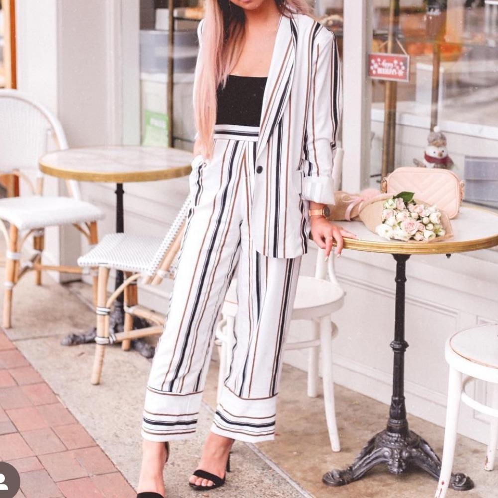 Blazer striped oversized